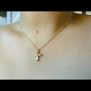Cross pendant with chain silver925